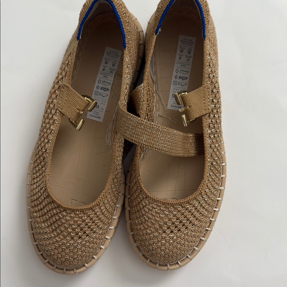 Rothy's Metallic Golden Sun Espadrille Mary Jane - Metallic Gold - Picture 8 of 9